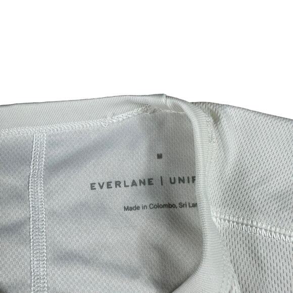 EVERLANE The Sport Crew Neck Short Sleeve Tee T-Shirt White Medium Perform Gym - Picture 3 of 5